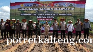 Penanaman Jagung Serentak Digelar di Kapuas Hilir, Gubernur Kalteng Hadir Bersama Forkopimda