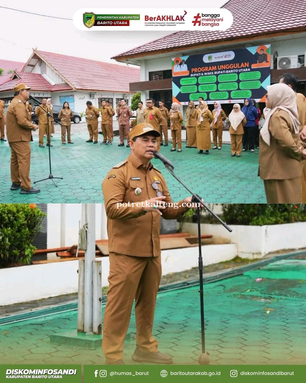 Bupati Shalahuddin Pimpin Apel Pagi di Dinas Nakertranskop UKM, Perkuat Kedisiplinan ASN