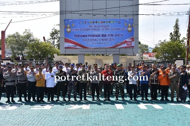 Wakil Bupati Kapuas Pimpin Apel Gelar Pasukan Operasi Ketupat Talabang 2026 di Polres Kapuas