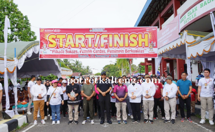 KPU Kabupaten Barito Selatan Gelar Jalan Sehat dalam Rangka Sukseskan Pilkada Serentak tahun 2024