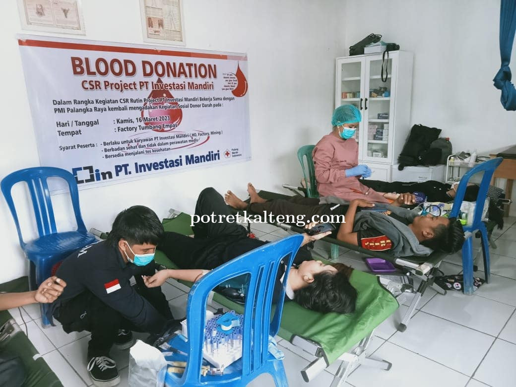PT Investasi Mandiri Kerjasama PMI Palangka Raya Laksanakan Donor Darah