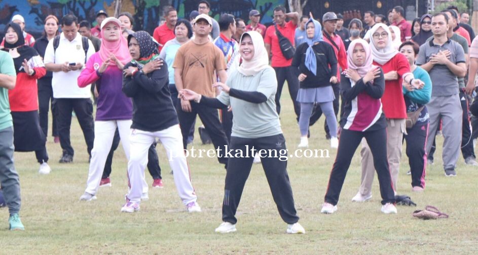 BKD Kalteng Adakan Senam Bersama ASN