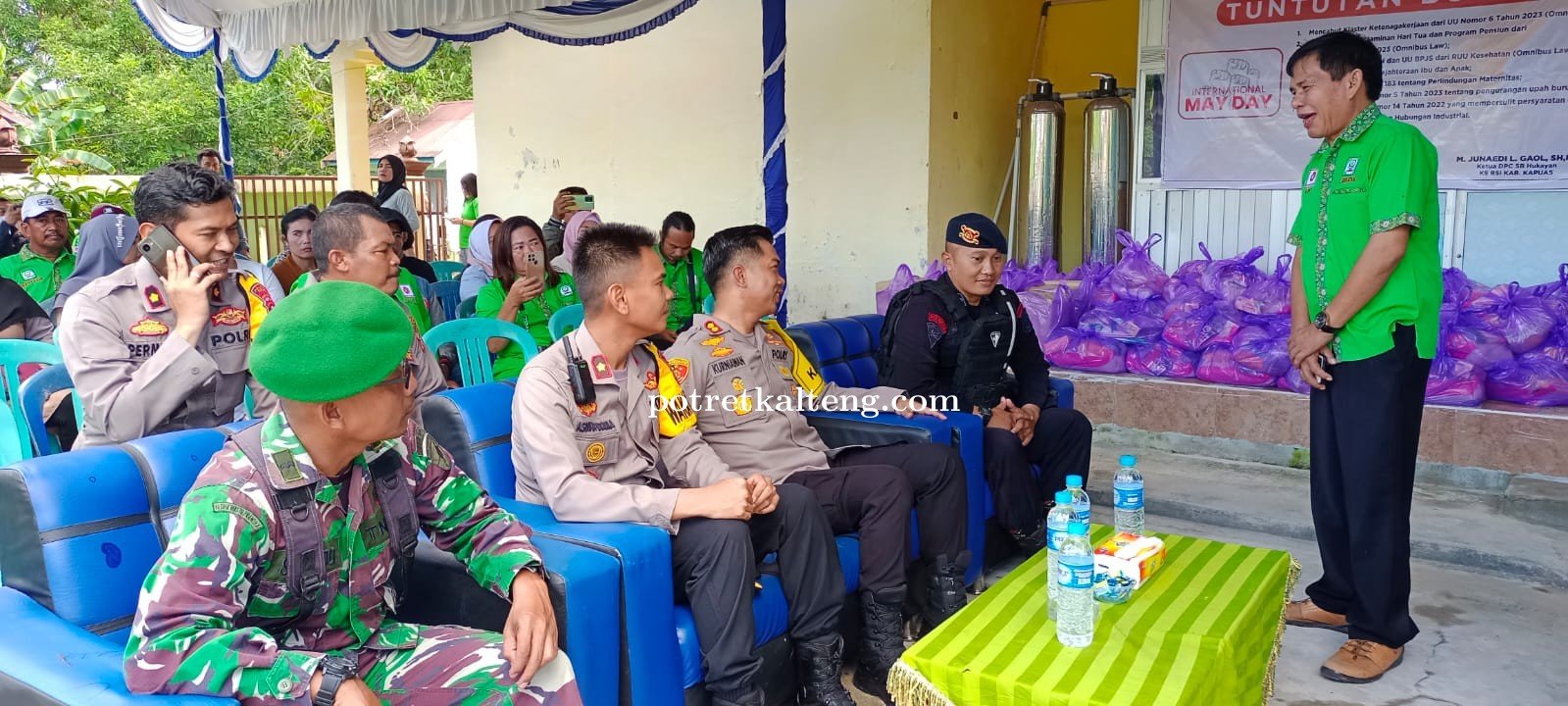 Hadiri Peringatan May Day Kapuas, Kapolres Bersama Dandim dan Sahabat Buruh Kapuas