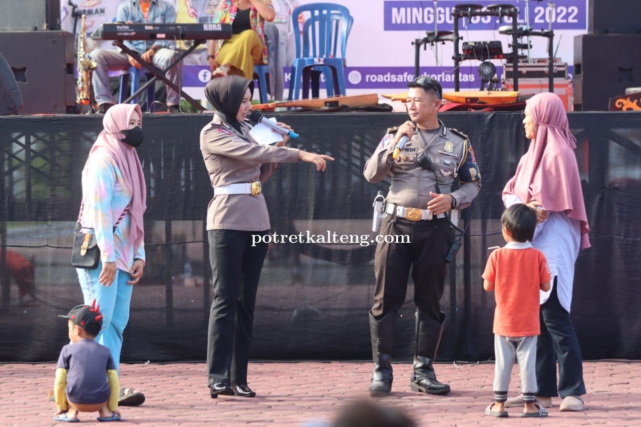 Tertib Berlalu Lintas, Ditlantas Polda Kalteng Gelar Road Safety Campaign di CFD Bundaran Besar