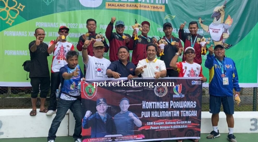 PWI Kalteng Raih 2 Emas Pertama Dalam Cabor Tennis Lapangan