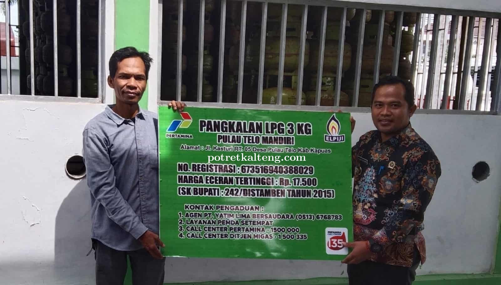 BUMDES Pulau Telo Kabupaten Kapuas Buka Pangkalan LPG Bersubsidi