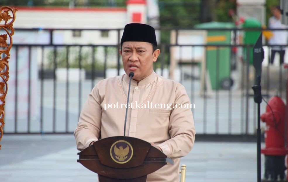 Wagub Kalteng dan Jajaran Pemprov Kalteng Laksanakan Salat Iduladha di Bundaran Besar Palangka Raya