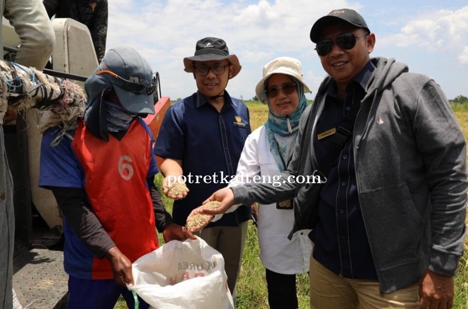 Kadis TPHP Kalteng bersama Kepala Kanwil DjPb Prov. Kalteng Kunjungi Lahan Cetak Sawah