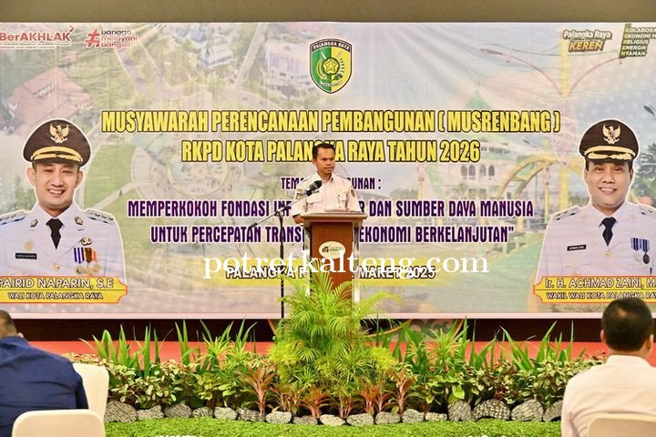 Sekretaris BAPPERIDA Provinsi Kalteng Berikan Arahan dalam Musrenbang RKPD Kota Palangka Raya 2026