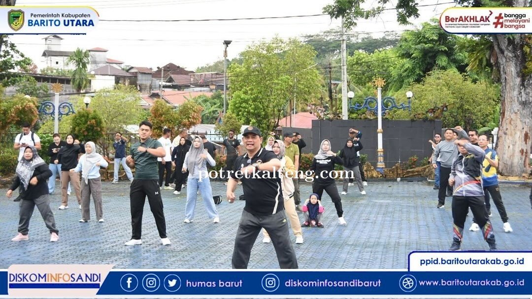 Jadikan Kebugaran Sebagai Budaya Kerja, Senam Pagi Rutin Pemkab Barut Dorong Produktivitas ASN