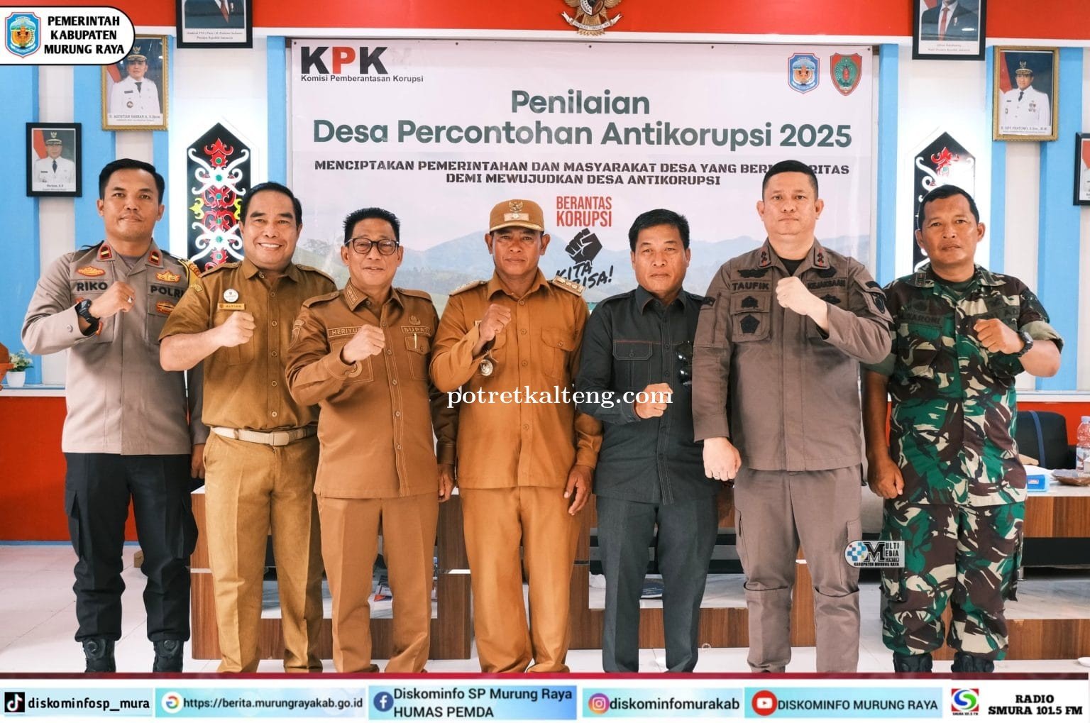 Desa Bahitom Jadi Percontohan Anti Korupsi Pertama Kalteng, Penilaian Melibatkan Penuh Forkopimda Mu
