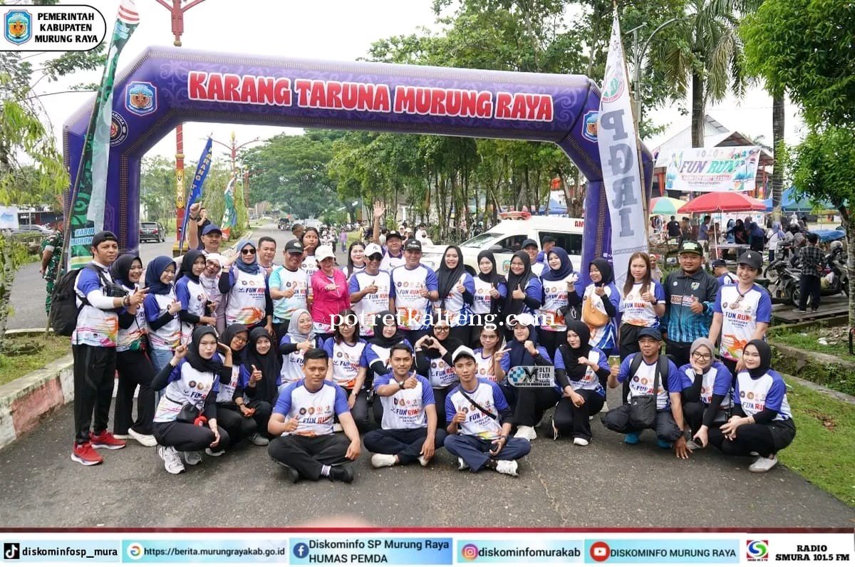 Bupati Heriyus dan Wabup Rahmanto Lepas Fun Run Murung Raya Hebat Season 1