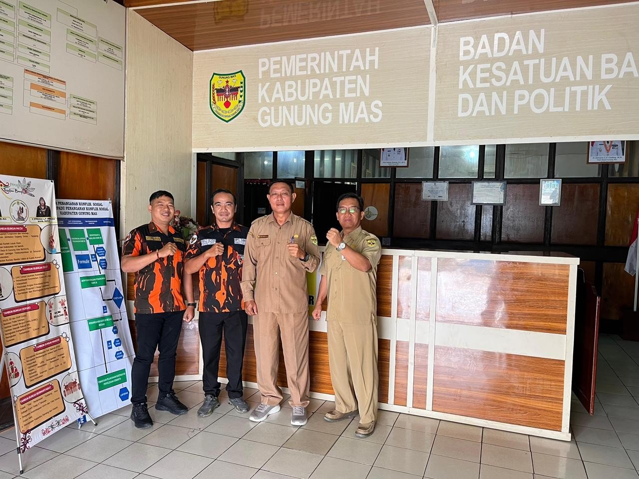 PC SAPMA PP GUNUNG MAS SAMPAIKAN PROGRAM UNGGULAN 2026 SAAT SILATURAHMI DENGAN KESBANGPOL