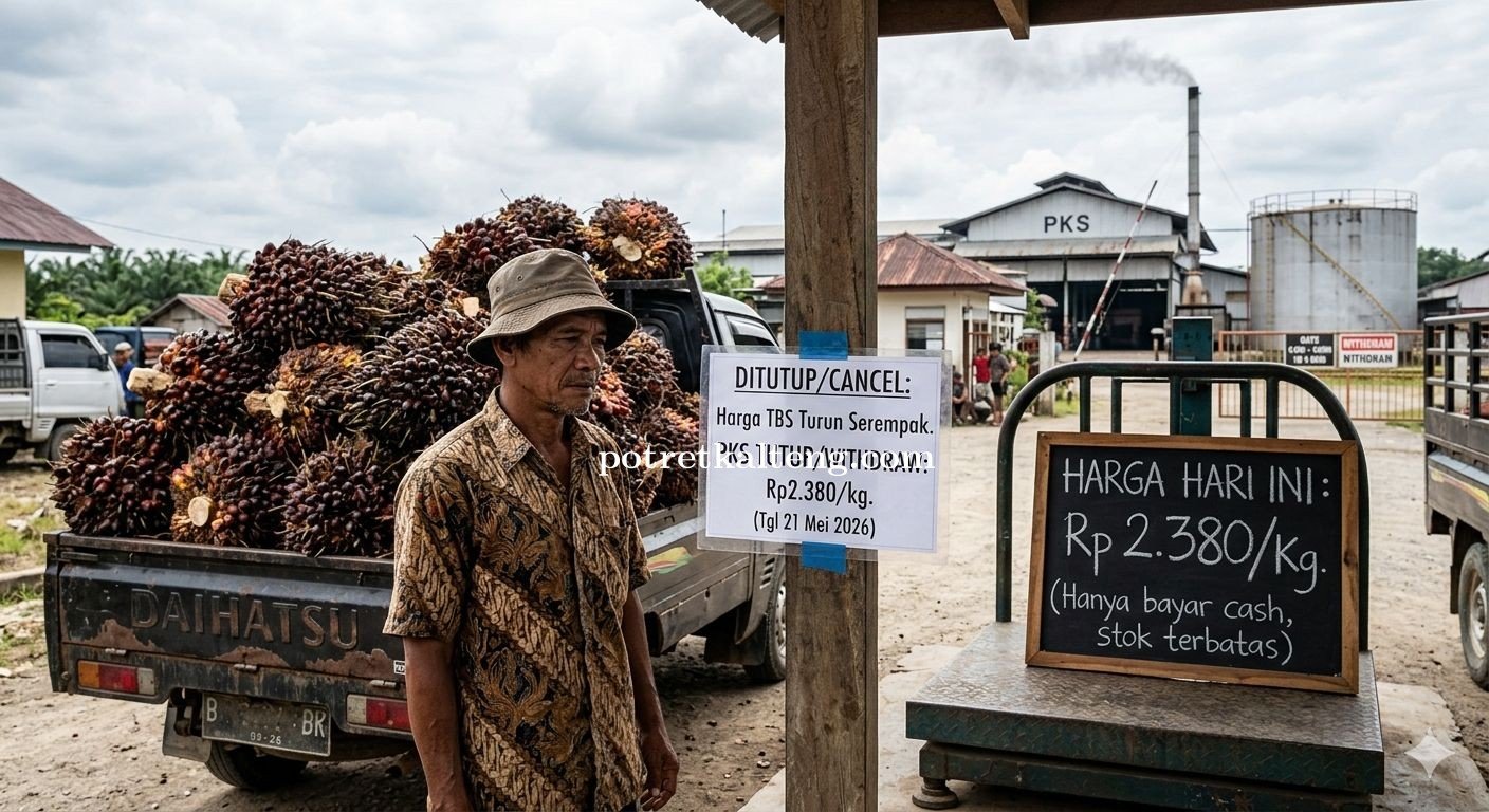 Harga TBS Sawit Petani Swadaya Turun Serempak, Imbas Pidato Presiden ?