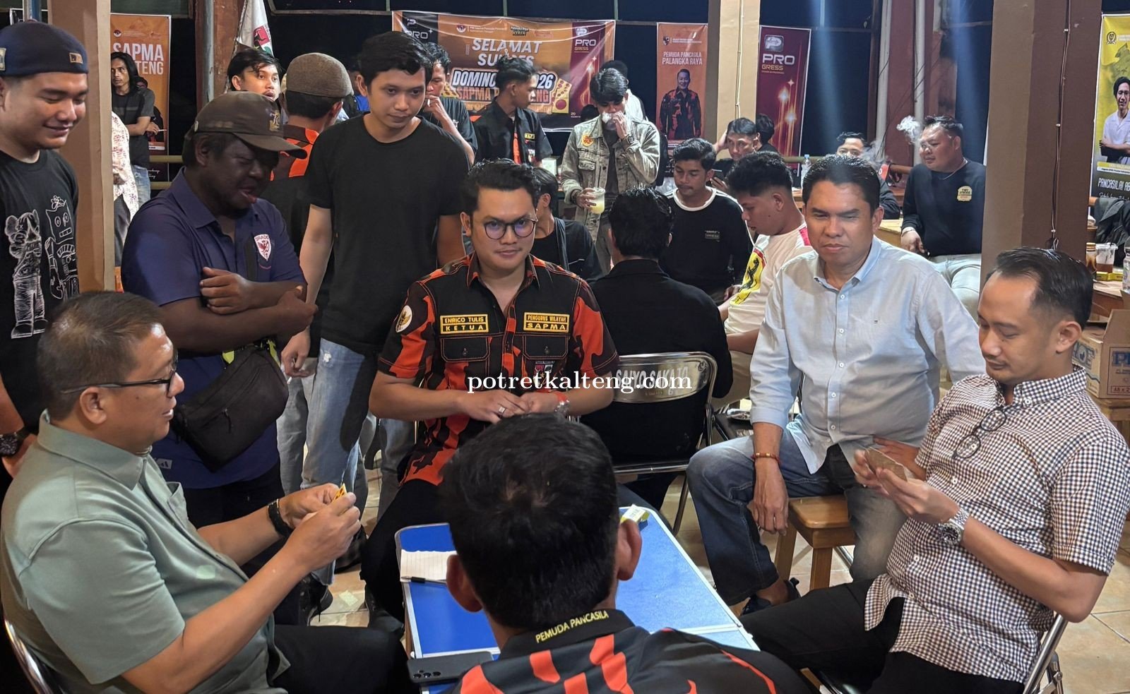 Ramaikan Sapma PP Kalteng Domino Cup, Walikota dan Ketua DPRD Ikut Main Bareng Pemuda