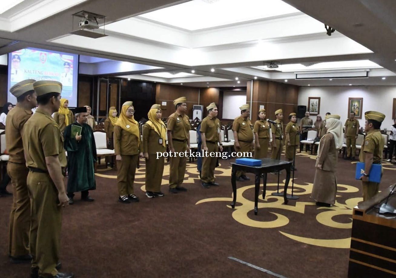 Sunarti Lantik 8 Pejabat Fungsional Setda Kalteng, Tegaskan ASN Harus Tinggalkan Pola Kerja Lama