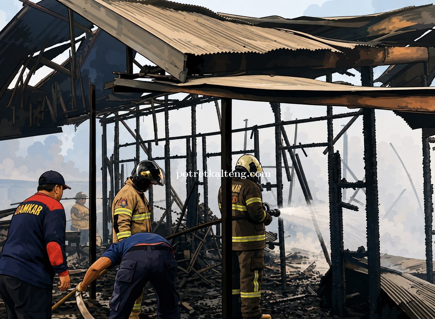 Kebakaran Hebat di Mendawai 1, Dua Balita Meninggal Dunia