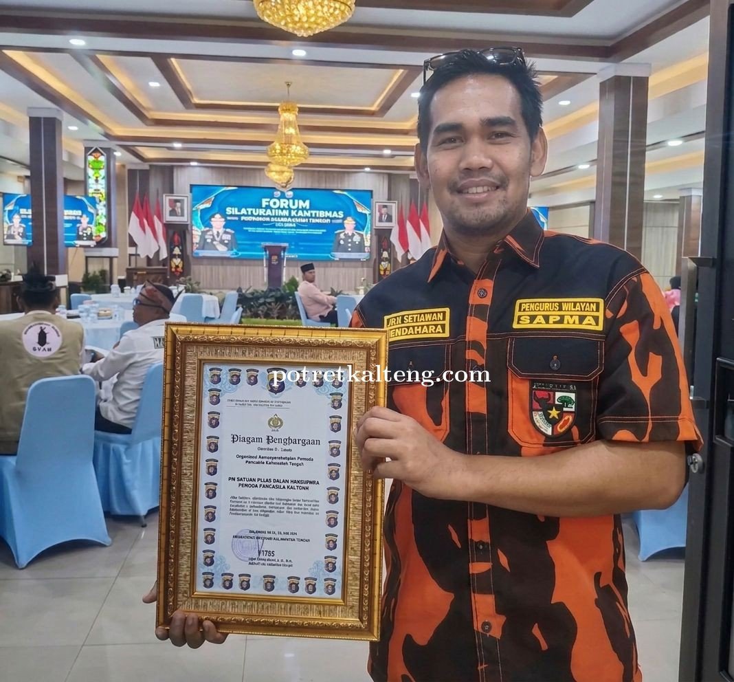 Wujud Kontribusi Jaga Kondusivitas Daerah, PW SAPMA PP Kalteng Diapresiasi Kapolda Kalteng