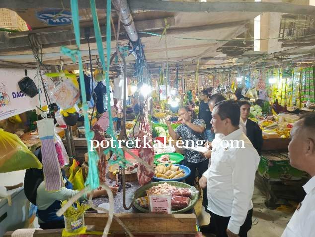 Cek Harga Pangan di Pasar Tradisonal, Satgas Pangan Polda Kalteng Pastikan Stok Aman