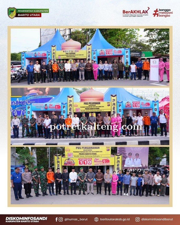 Bupati dan Wabup Barito Utara Tinjau Pos Pengamanan Jelang Mudik Lebaran