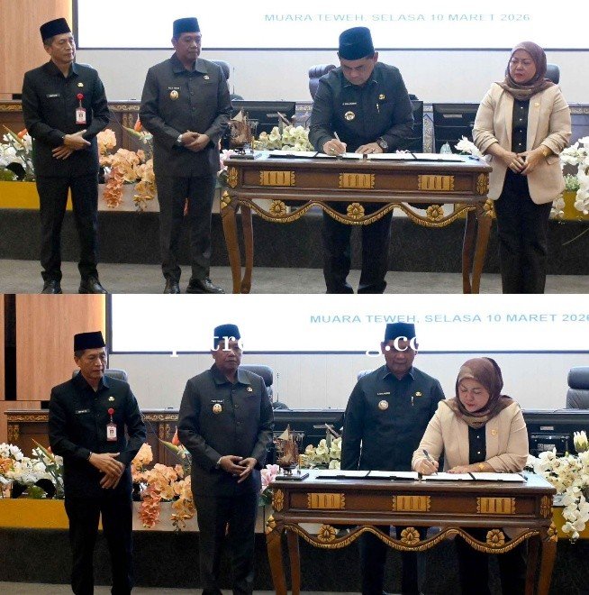 Paripurna IV DPRD Barito Utara Sahkan RPJMD 2025–2029, Ditandai Penandatanganan Persetujuan Bersama